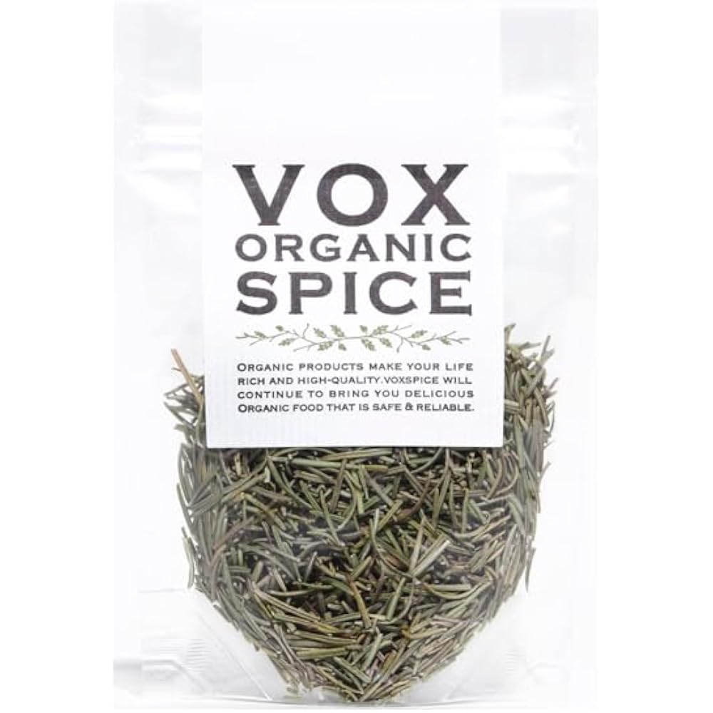 VOXSPICE Organic Whole Rosemary 15g, Grown in Albania, JAS Certified [Nekopos]