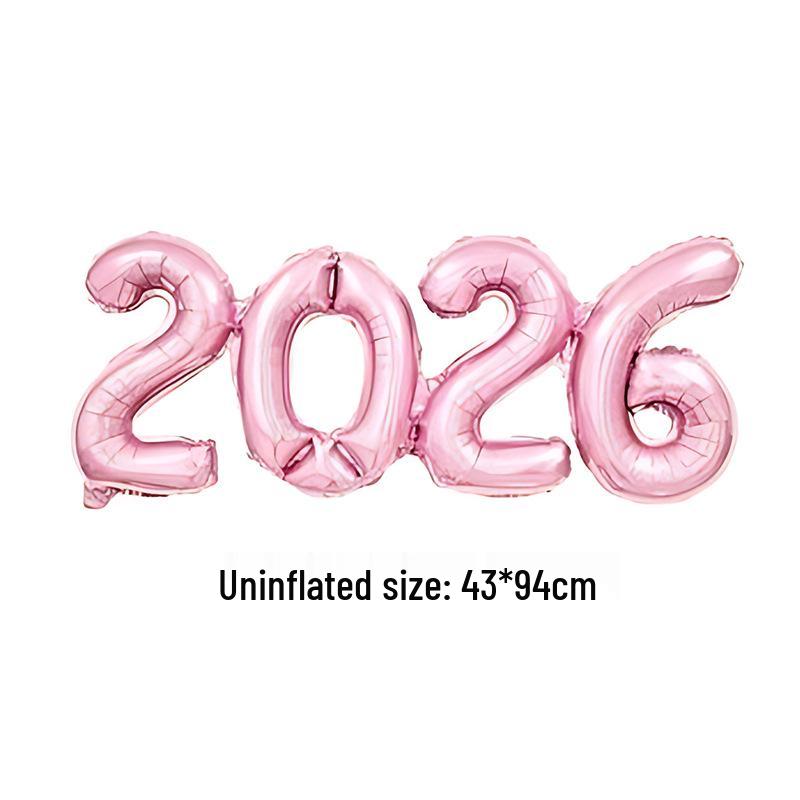 2026 Digitální Nový rok Korunový Kombinéza & Balónová Párty Dekorace Sada