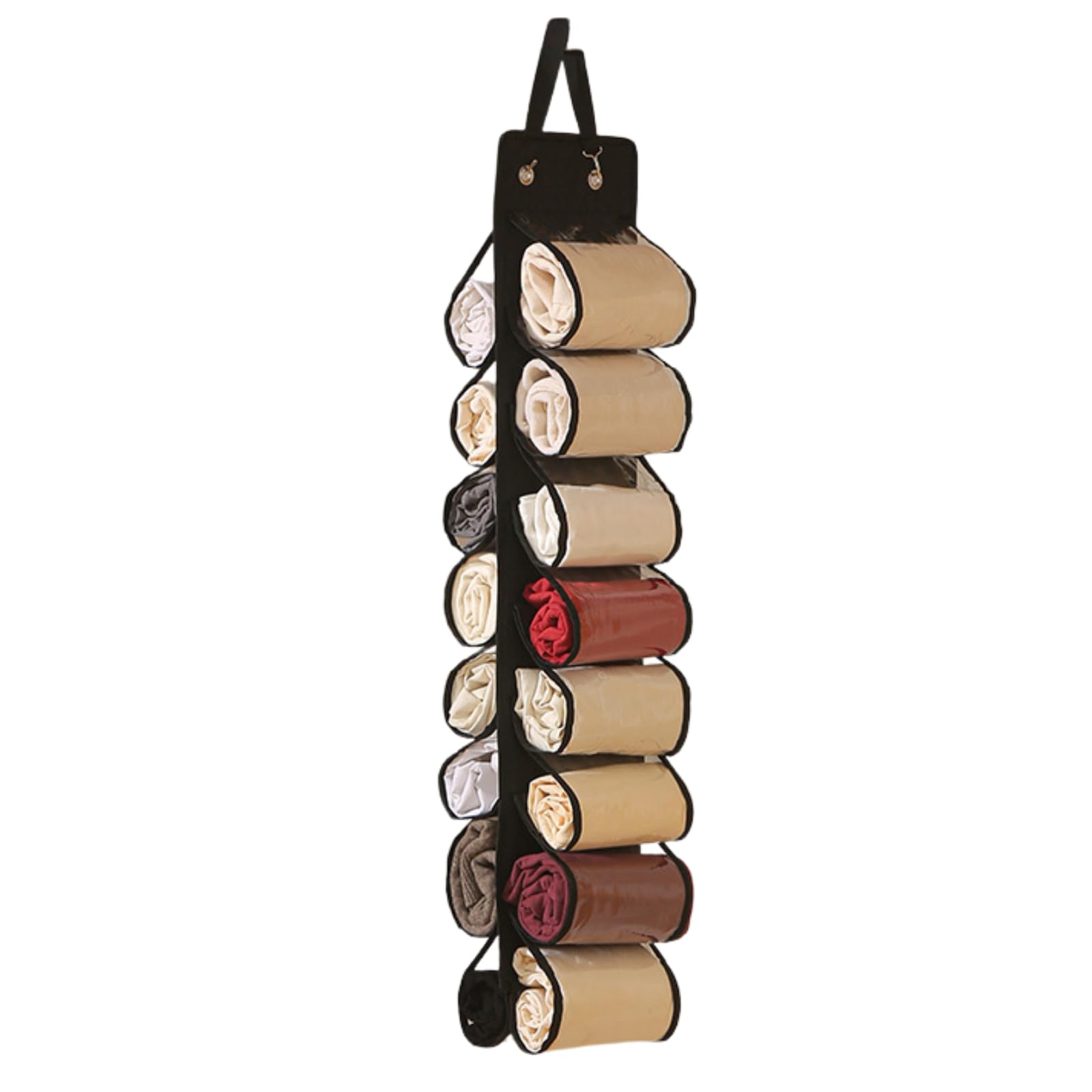 

ideamall Hanging Storage Rack, Closet Towel Storage, Bath Towel Storage (Black)