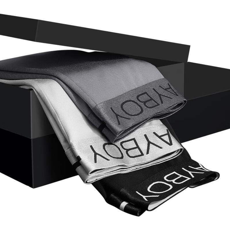 

Playboy Men s Ice Silk Antibacterial Boxer Briefs (3-Pack) L