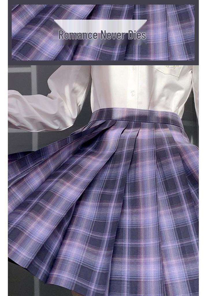 Japanese Academy Style JK Uniform Set - Long/Short Sleeve, Pleated Skirt for Female Students