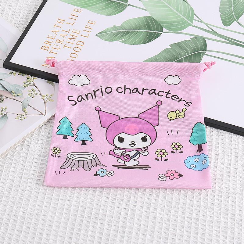 Pom Purin Pom Kordelzug Kosmetiktasche aus Canvas mit Waldtierdrucken