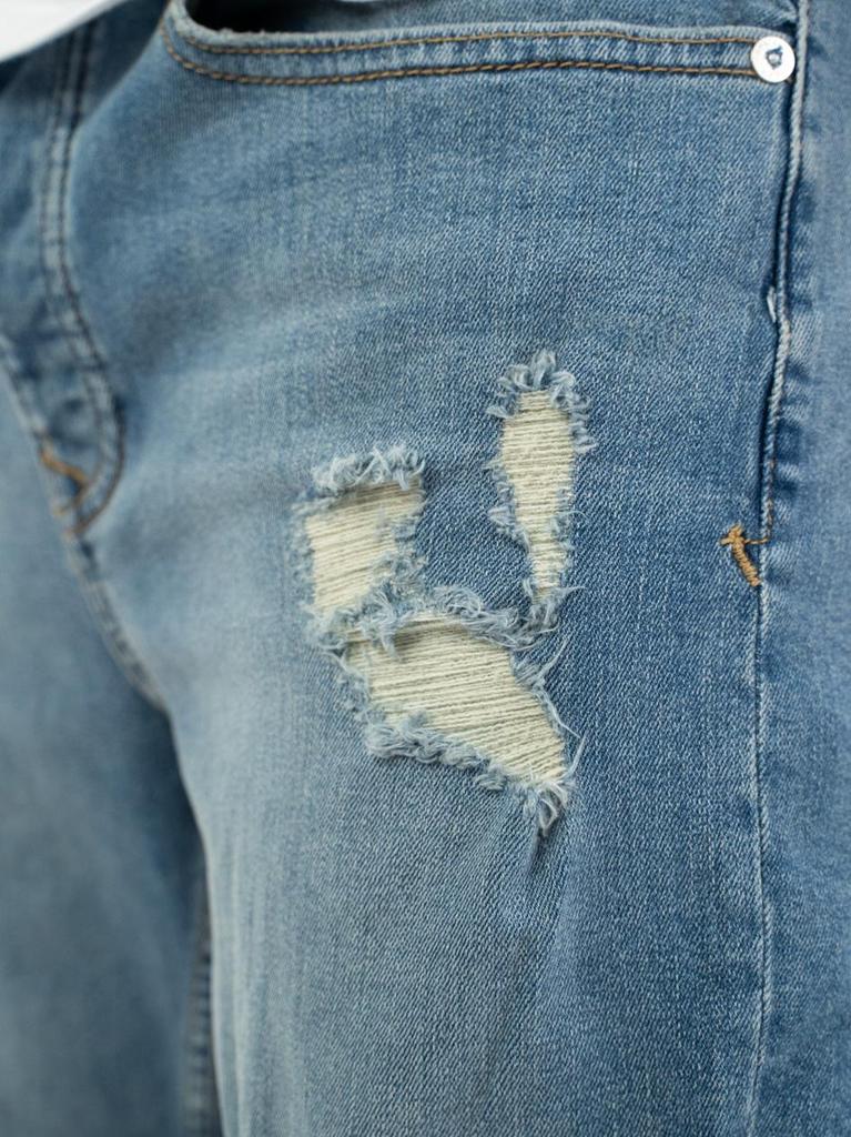 Herren Washed Blue Denim Shorts MyStars Damage 28