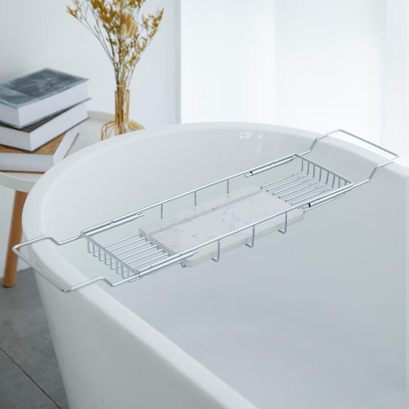 Telescopic Stainless Steel Bathtub Caddy