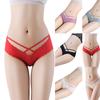 Women Sexy Tulle Lace Low Waist  Ice Silk Panties Underwear
