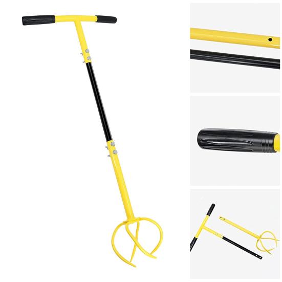 Garten-Drehfräse, manuelle Handfräse mit abnehmbarer großer Klaue, robuster Klauen-Bodengrubber mit T-Griff zum Lösen und Belüften des Bodens