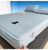 A-class Medium Molecular Weight PE Embroidered Cooling Mat Three Piece Set Summer Washable Cool Feeling Bean Ice Silk Mat Bed Cover