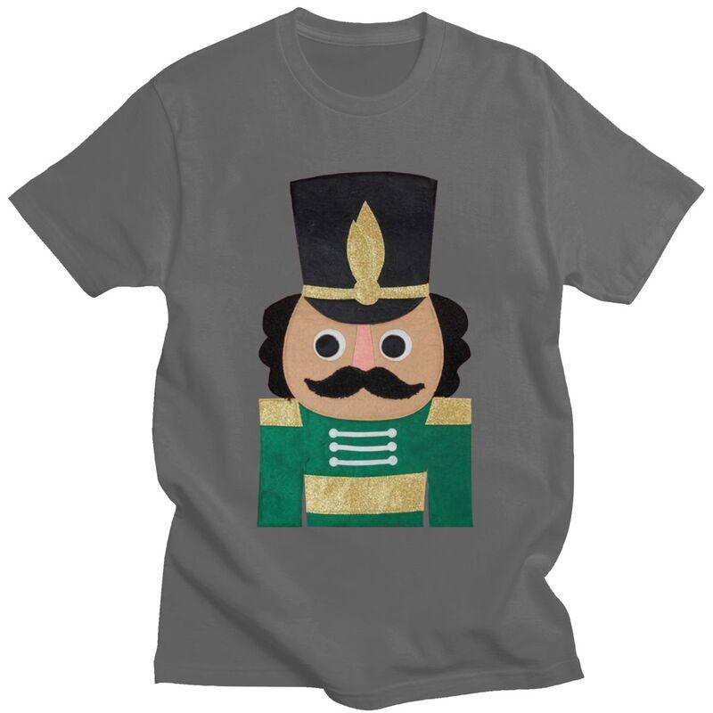 Custom Mens Christmas Nutcracker Cartoon Soldier Toy T Shirts Short Sleeve Cotton Tshirt Leisure Tees Loose Fit Clothes