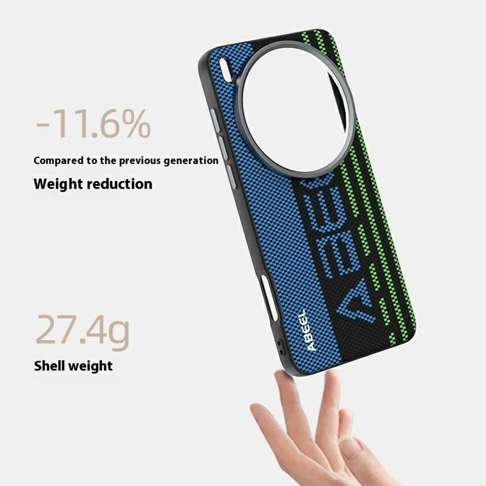 ABEEL Pro vivo X200 Ultra 5G Pouzdro Kompatibilní s MagSafe Potištěné PC TPU Hliníková slitina Kožený kryt na telefon