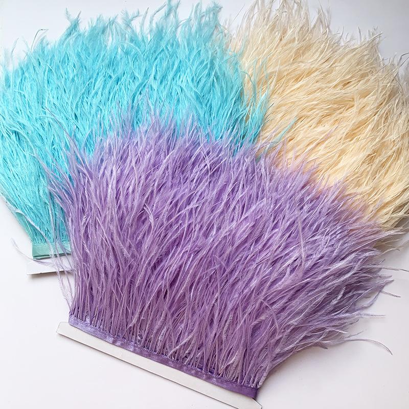 Ostrich Hair Cloth Edge 10-15Cm Clothing Accessories Diy Skirt Decoration Dress Neckline Cuffs Feathers