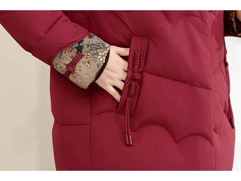 Genuine Mid-Length Women's Down Jacket - 90% White Duck Fill, Stylish for Moms and Grandmas, Thickened for Warmth