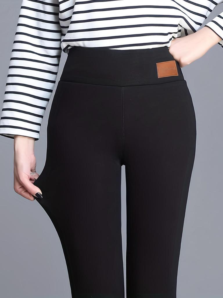 Leggings Épais en Laine d'Agneau et Velours pour Femmes Automne & Hiver 2025