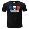Unisex T-Shirt Für die Freizeit Unisex Kurz Aus Bio-Baumwolle Frenchcore Totenköpfe T-Shirt Für Männer Jugendliche T-Shirt Rabatt