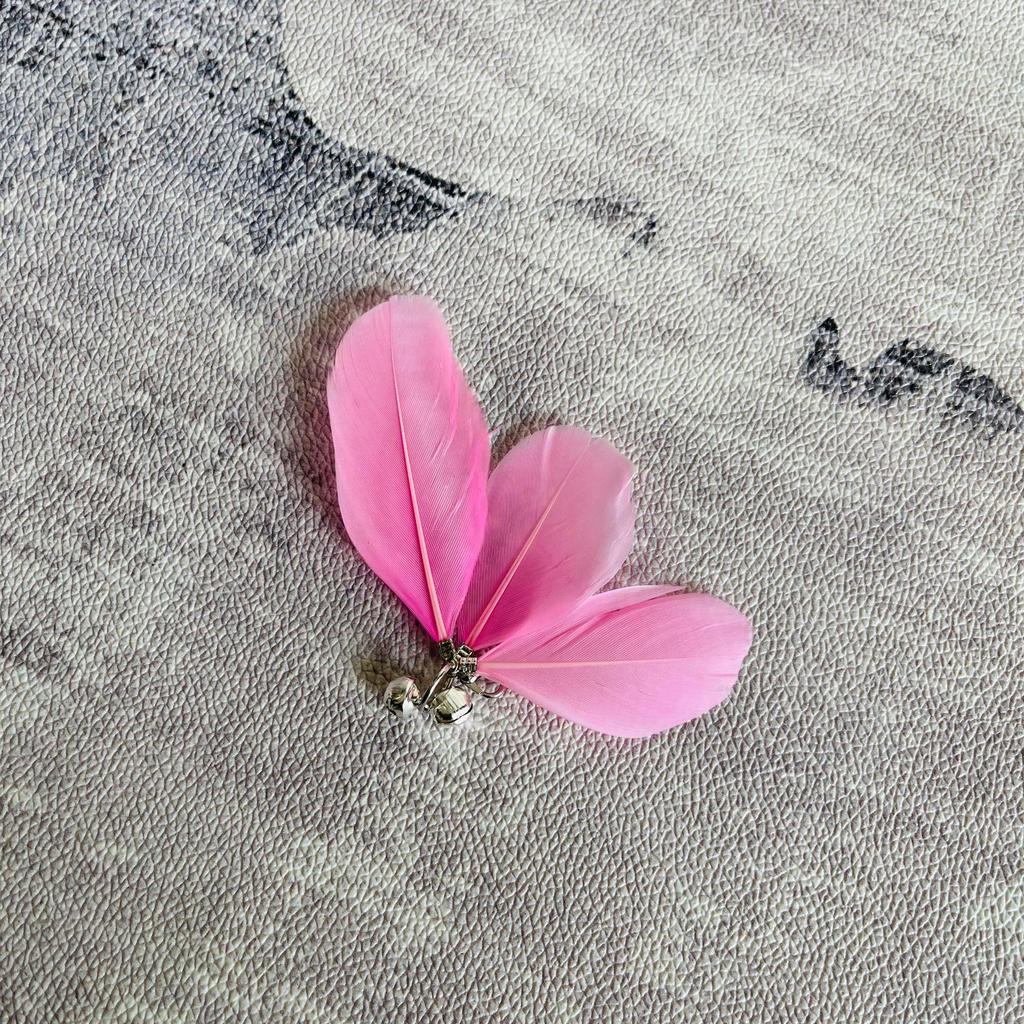 Cat Teaser Stick with Bells & Feather Replacement Heads