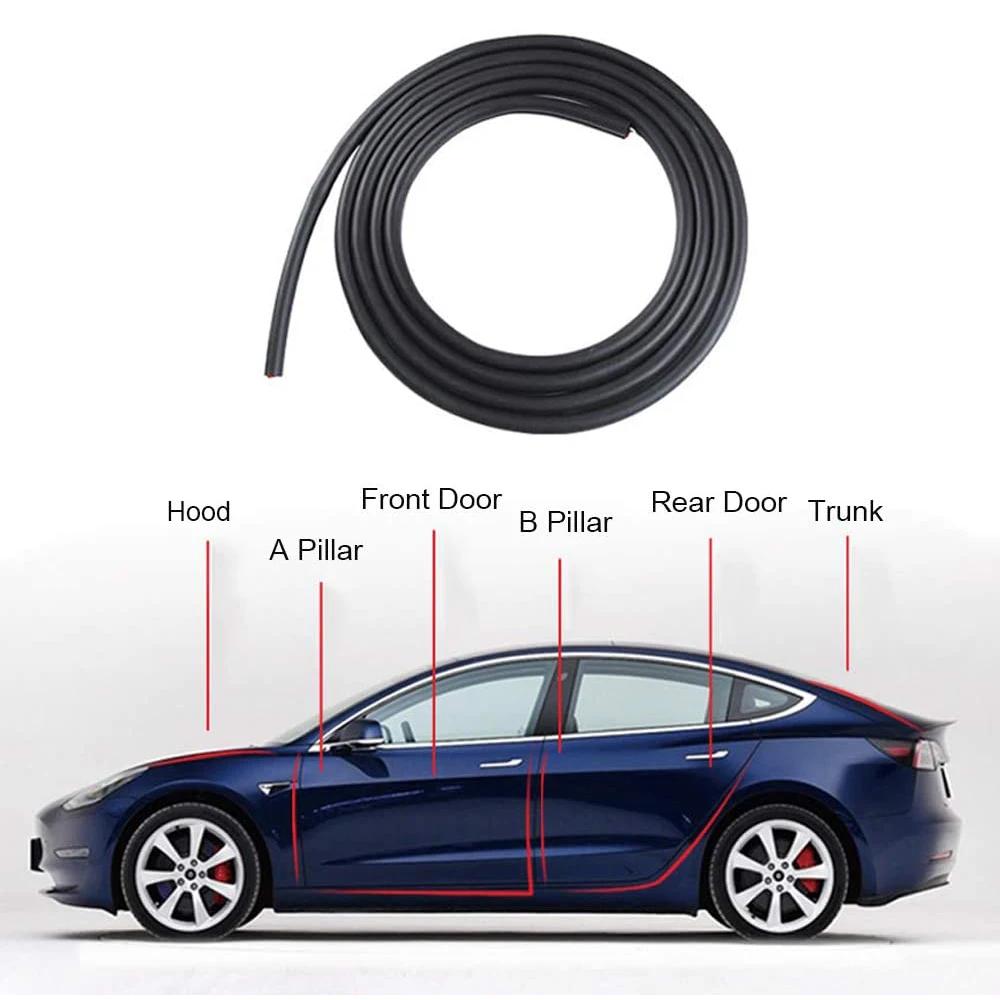 För Tesla Model Y 3 Highland Dörrtätningssats Ljudisolerande Gummilist Vädertätning Soltakstätning Kit för Minskning av Vindbrus 2017-2024