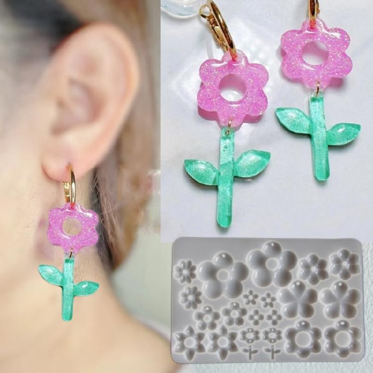 Premium Silicone Mold For Round Flower Earrings And Jewelry DIY Crafting With Easy Demolding