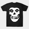 Asiatische Größe Baumwolle Unisex T-Shirt Druck T-Shirt Misfits Band Totenkopf T-Shirt No-Cut Druck Reguläre Passform