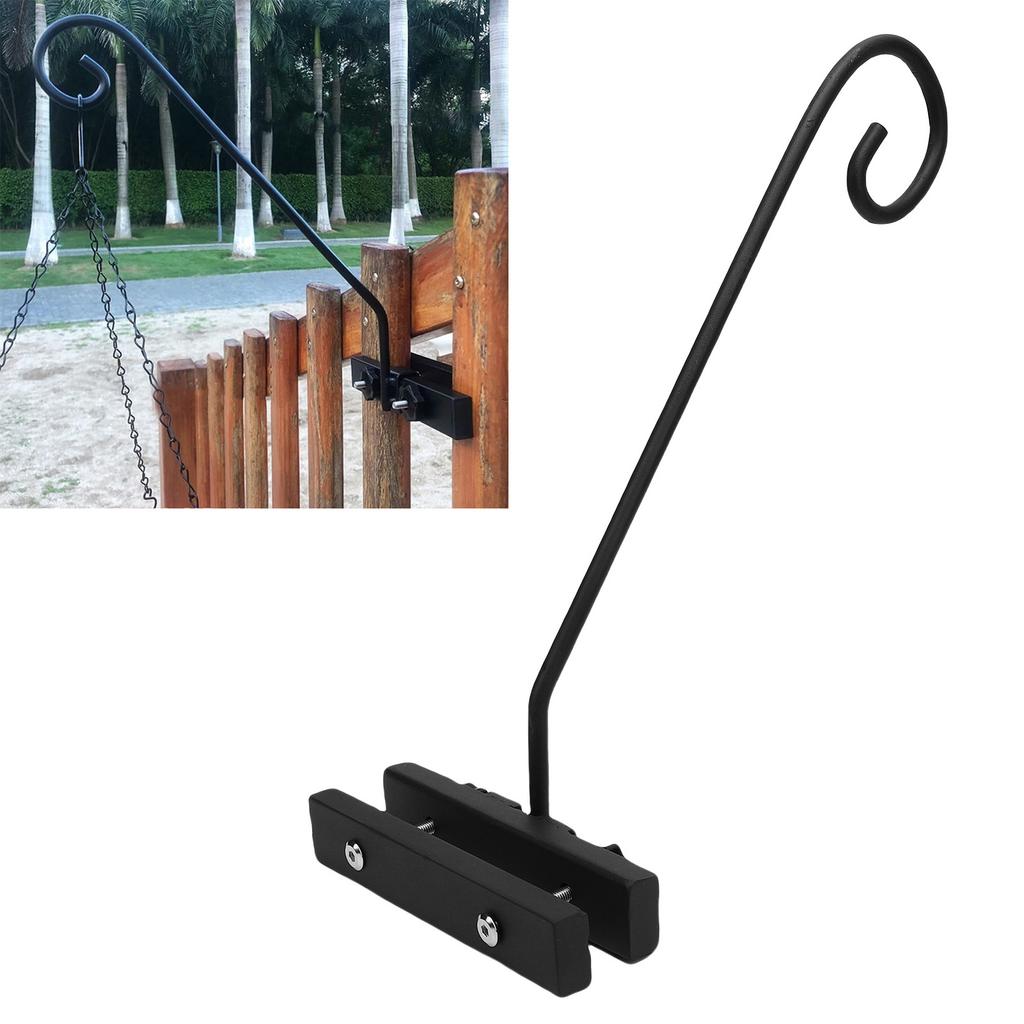 Iron Deck Hook Rail, Fence Deck Hook Outdoor Plant Hold for Ing Flow Baskets Wind Railing