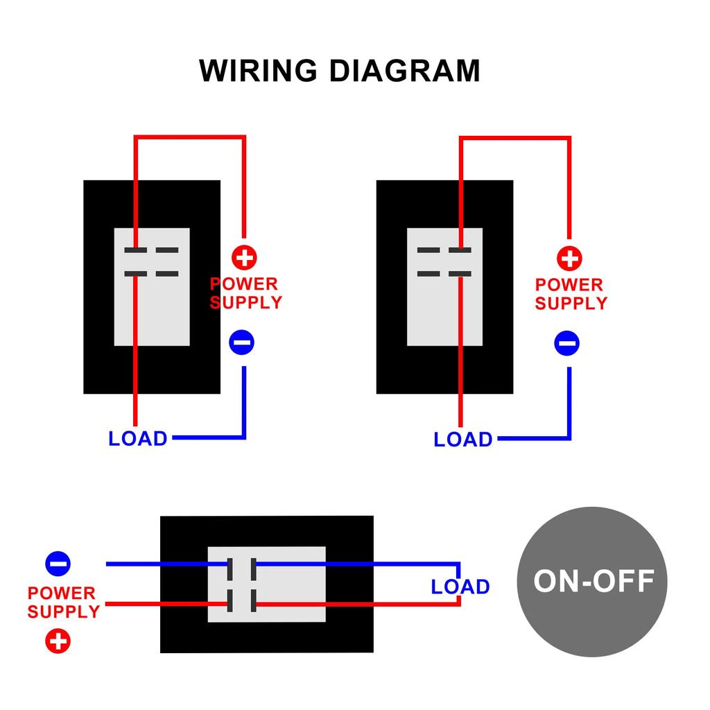 12V 24V / 110V 220V Waterproof Rocker Switch Red/Green LED Light Illuminated 4pins 2 position/6pins 3 position Toggle Switch