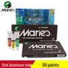 Marie Oil Paint Set: 12/18/24 Colors with 12ml Tubes - Art Supplies for Painting