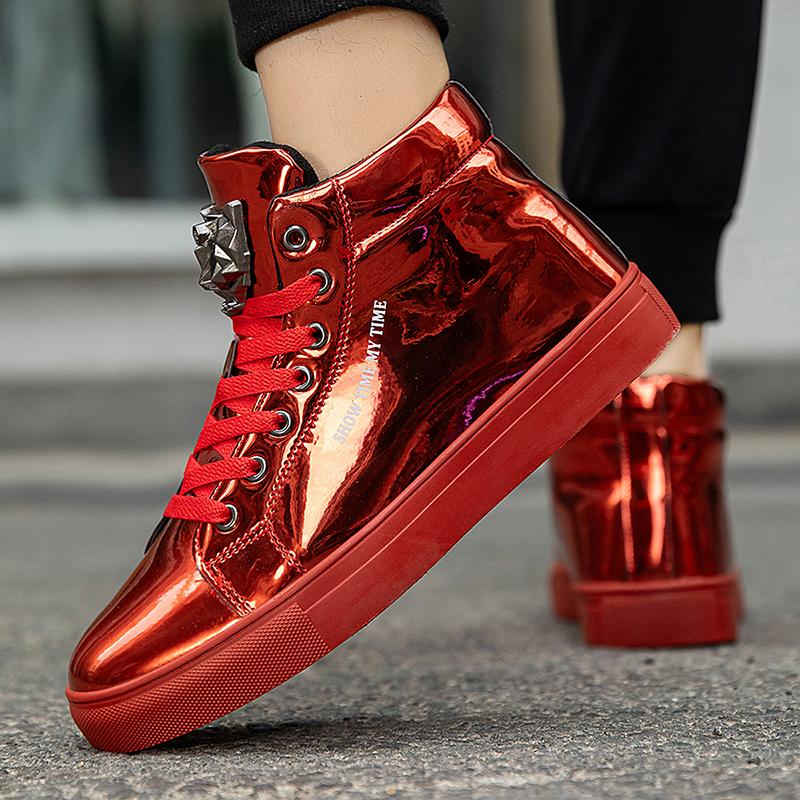 Fashion Punk Style Mens Casual Shoes Stylish Abiye Man Sneakers New Trend Ankle Boots Leisure Walk Male Motorcycle Boots Walking Shoes