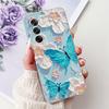For Cover Oppo Reno12 Pro CPH2629 / Reno 12 5G CPH2625 Phone Case Colorful Flower Butterfly Lxuru Women Fashion Soft Siliocne