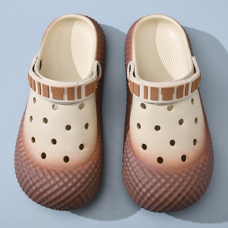 

Баотоу женские летние шлепанцы с перфорацией, увеличивающие рост, нескользящие, износостойкие, из ЭВА, для улицы, дышащие, дезодорирующие, с мягкой подошвой, сандалии для пары 44-45