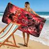 Custom Soccer Print Beach Towel, Large Soft Quick Dry Towel for Beach Camping Swimming