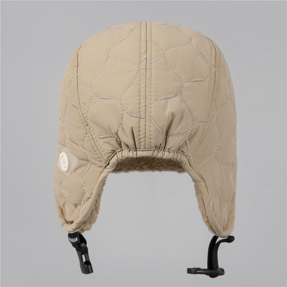 Double-Sided Lamb Plush Lei Feng Hat Women'S Winter Thickened Warm Ear Protection Hat Outdoor Ski Cycling Flight Hat