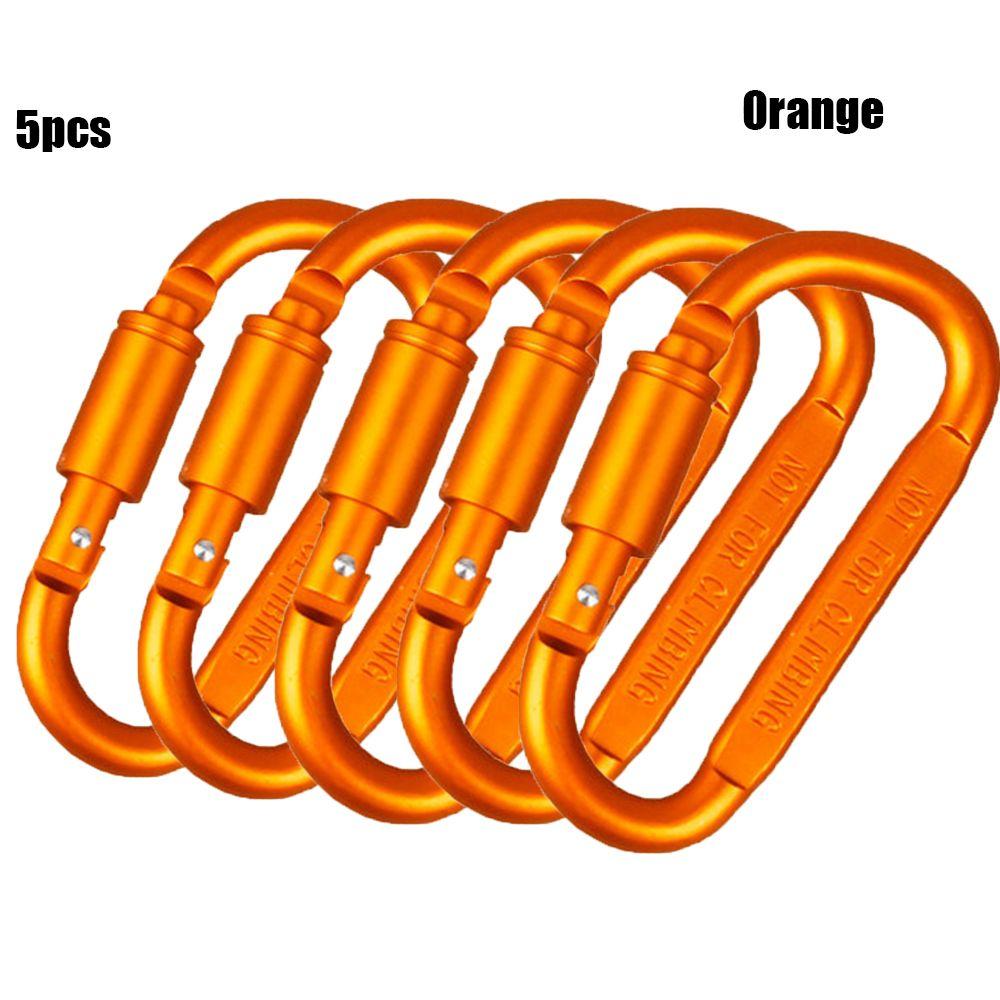 Aluminium Alloy Safety Keychain Buckles Climbing D Carabiner Spring Clips Camping Hiking Hooks