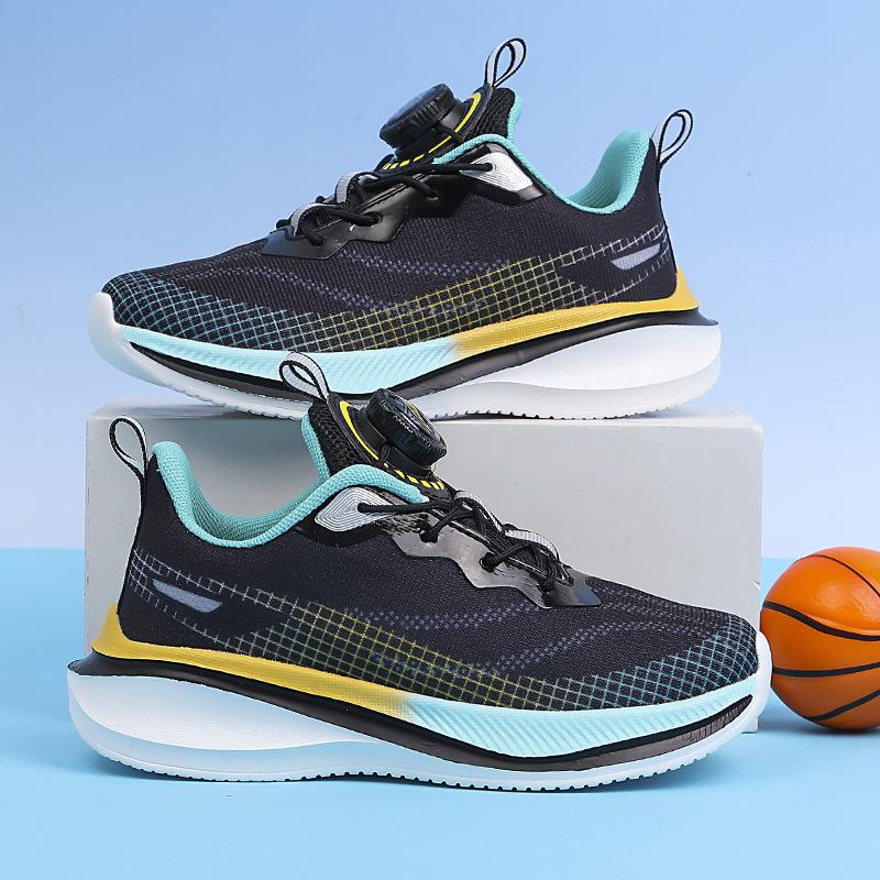 Boys' Shoes Breathable Fly Woven Mesh Medium To Large Size Shock-absorbing Lightweight Running