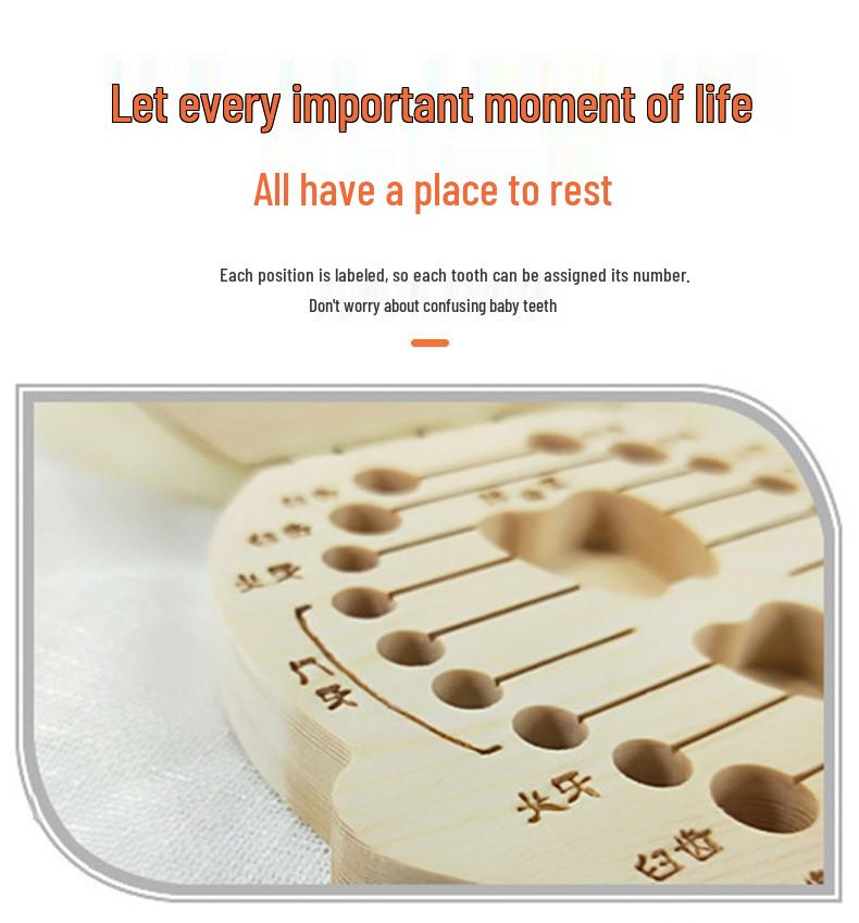 Children's Wooden Tooth & Lanugo Keepsake Box