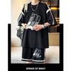 Men's 2 Piece Outfit Letter Print Oversized T-shirt & Shorts Casual Summer Sportswear Set