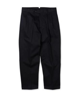 Edeunbeoleokeulleob Two-Tuck Wide Cotton Pants (Black)