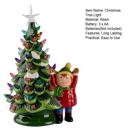 Tabletop Christmas Tree Light Battery Powered Indoor/Outdoor Multicolored Lights Desk Classic Xmas Tree Decoration