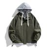 2026 Frühling und Herbst Neue Kapuzenjacke Herren Modemarke Port-Stil Fake Two Lässiger Mantel Herren