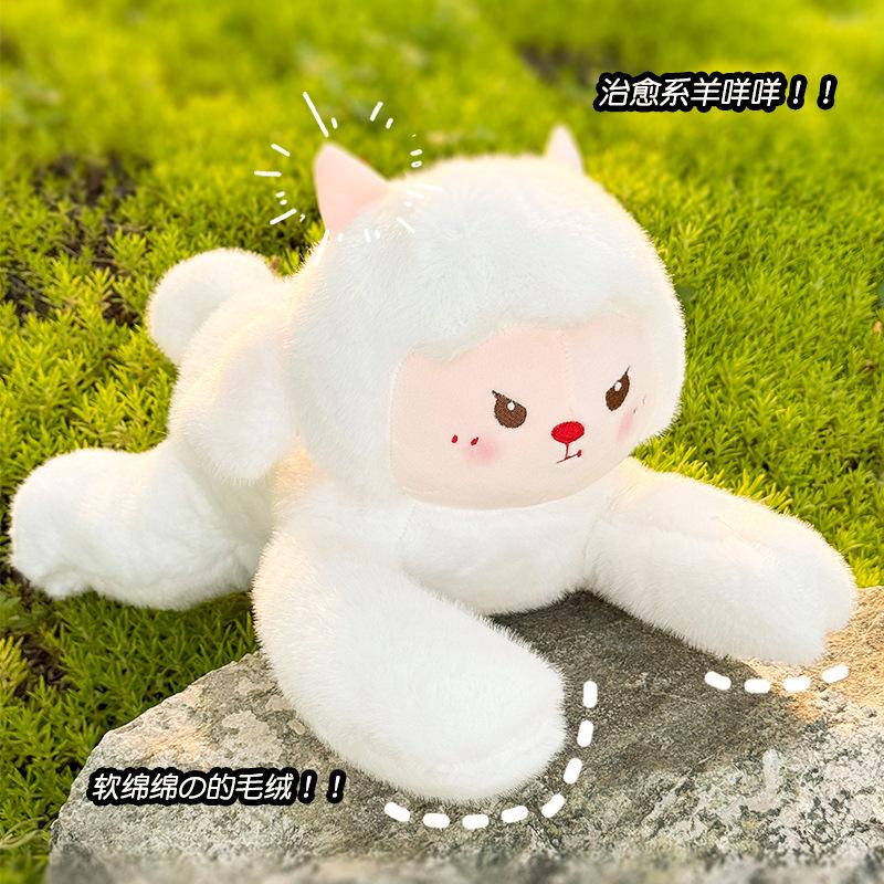 

Милая кукла-ягненок в праздничном стиле, плюшевая игрушка, кукла для сна в кровати для девочки, теплое сердце для сопровождения, подарок на день рождения для девушки 40cm（0.22kg） белый