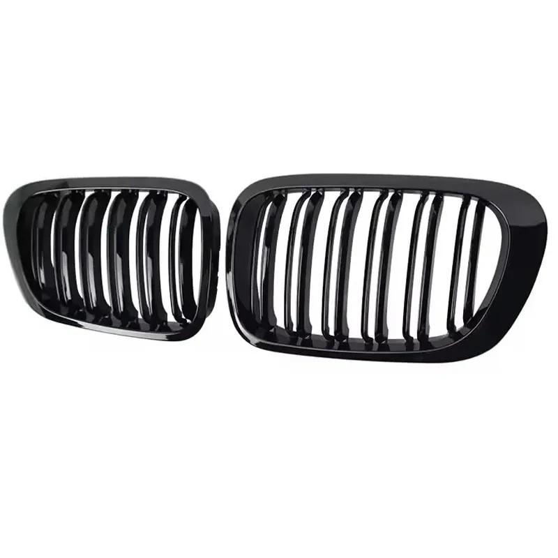 Glänzend Doppelstreifen Stil Frontstoßstange Renngitter Für BMW E46 4-Türer 320i 323i 325i 328i 330i 1998-2001 Grill Zubehör