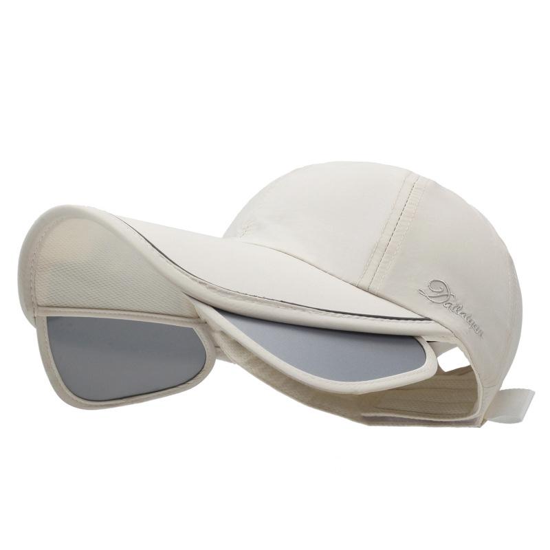 

Летняя тонкая быстросохнущая кепка с солнцезащитным козырьком, которую можно завязать с хвостиком и с широкими полями для защиты всего лица от солнца, бейсболка 56-60cm