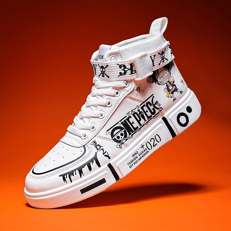 Parent Child Shoes One Piece Men Shoes Running Anime High Top Sneakers for Men Casual Shoes Walking Casual Shoes
