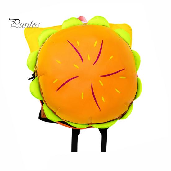 

Рюкзак для гамбургеров с регулируемыми ремнями. Реалистичный 3D-дизайн. Большая вместимость. Просторные отделения. Сумка для хранения рюкзака для чизбургера. жёлтый