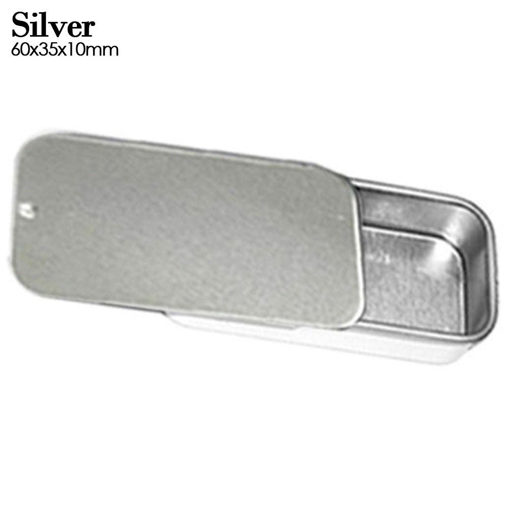 

1pcs Multi Size Mini Iron Box Slide Rectangular Empty Tins Storage Box Wedding Jewelry Pill Cases Portable Tin Boxes Container