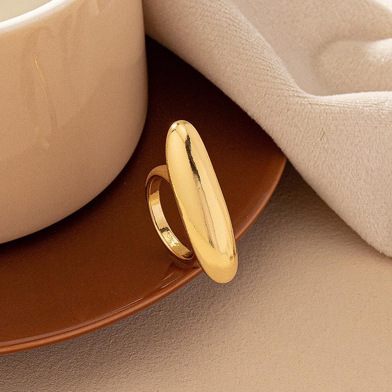 Unique Irregular Curved Rings for Women Vintage Matte Gold Color Finger Rings Adjustable Jewelry Punk 2024 Party Wedding