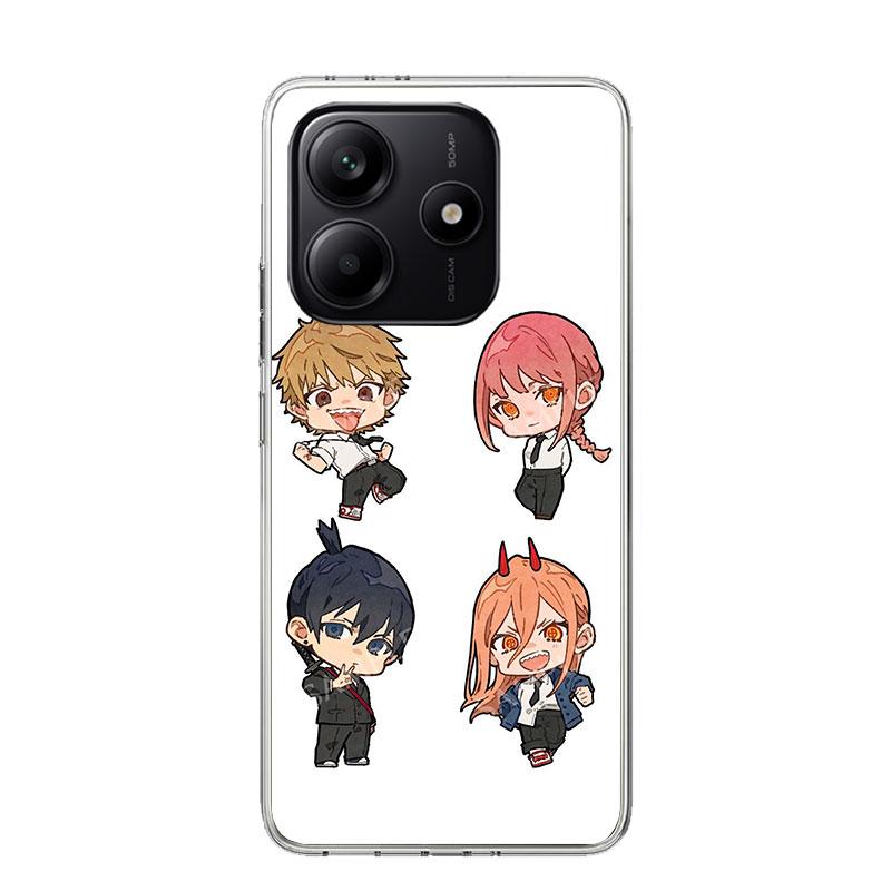 C-Chainsaw Mans Cute Phone Case For Xiaomi Redmi Note 15 14 13 12S 12 Pro Plus 11S 11E 11 11T 10S 10 Art Soft Pattern Cover Redm