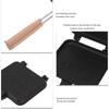 Camping Pie Iron Cast Iron Sandwich Maker, Double Sided Non Stick, Removable Handle for Campfire Cooking
