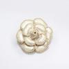 Premium Brooch White Pearl Drip Oil Camellia Black Rose Vintage Suit Big Sweater Pin Accessories