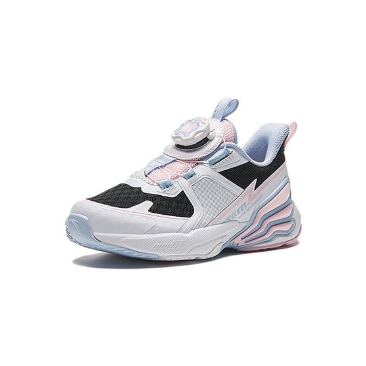 Anta Comfortable Versatile Non-Slip Shock Absorbing Low-Top Kids Running Shoes Kids sneaker White Black Pink 322339963-3