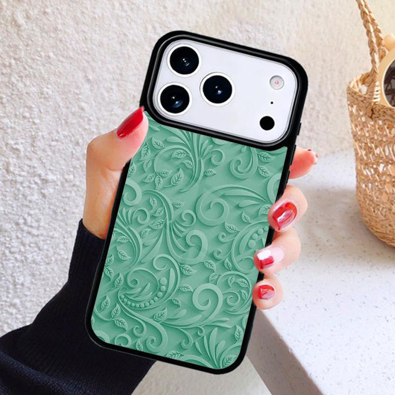 3D Flower Relief Phone Case For iPhone 17 Air 16 15 14 13 12 11 Pro Max Plus