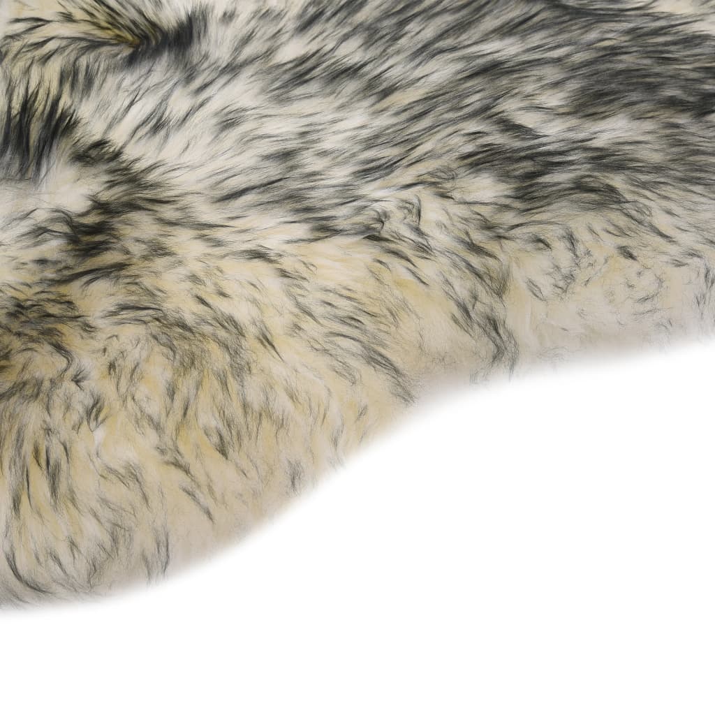 Sheepskin Rug 60 x 180 cm Dark Grey Melange