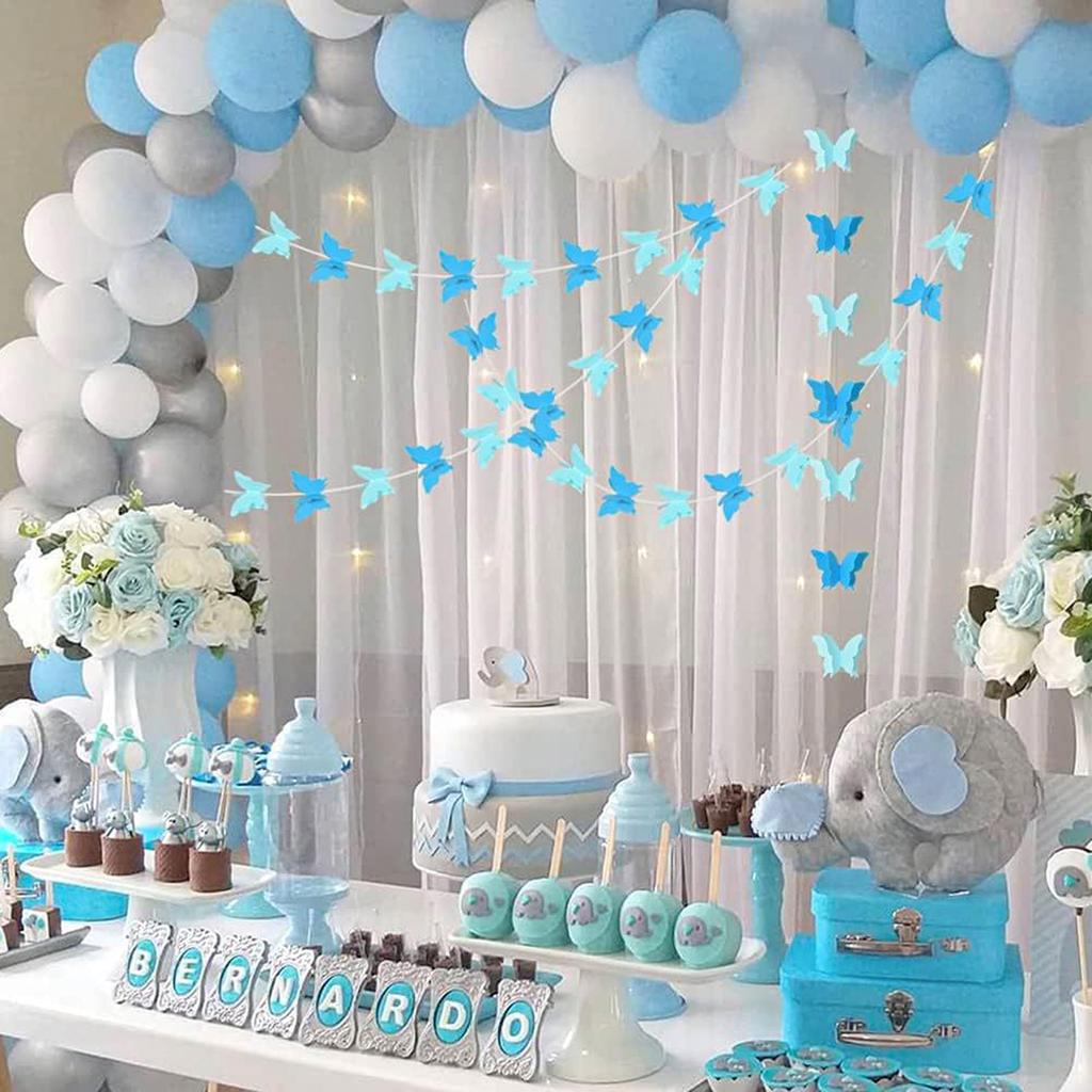 Romantyczna i przyciągająca wzrok girlanda z motyli do dekoracji przyjęcia weselnego, dekoracja na przyjęcie urodzinowe